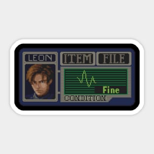 Leon Kennedy Pixel Art Sticker